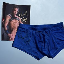 Autographed Underwear and Photo Combo