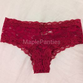 Red lace cheeky panties