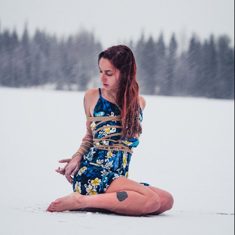 Print: Frozen lake Shibari 1