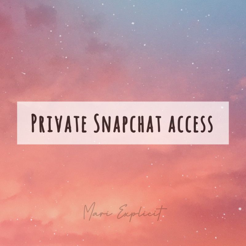 Private Snapchat Access