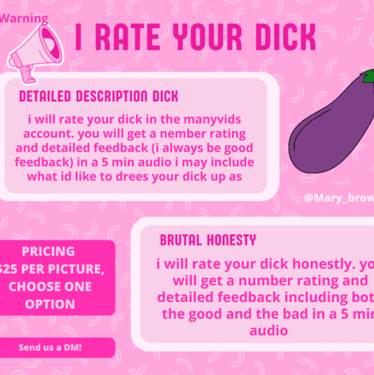 I RATE YOUR DICK