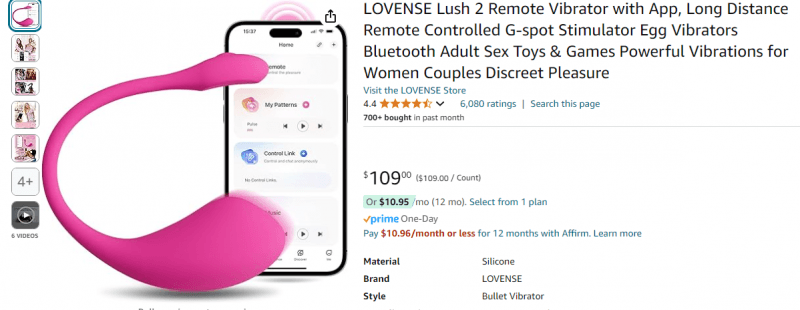 Lush Lovesence toy