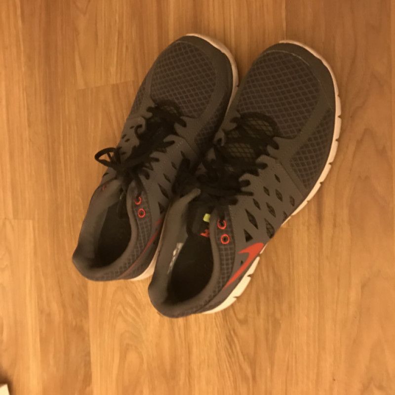 Worn gym shoes