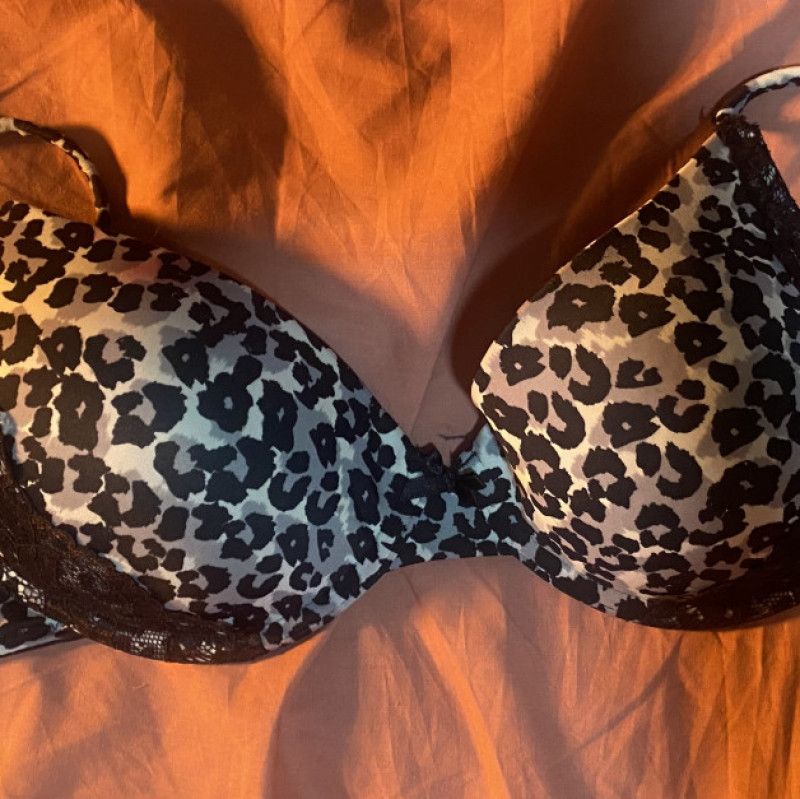 Grey leopard print Bra