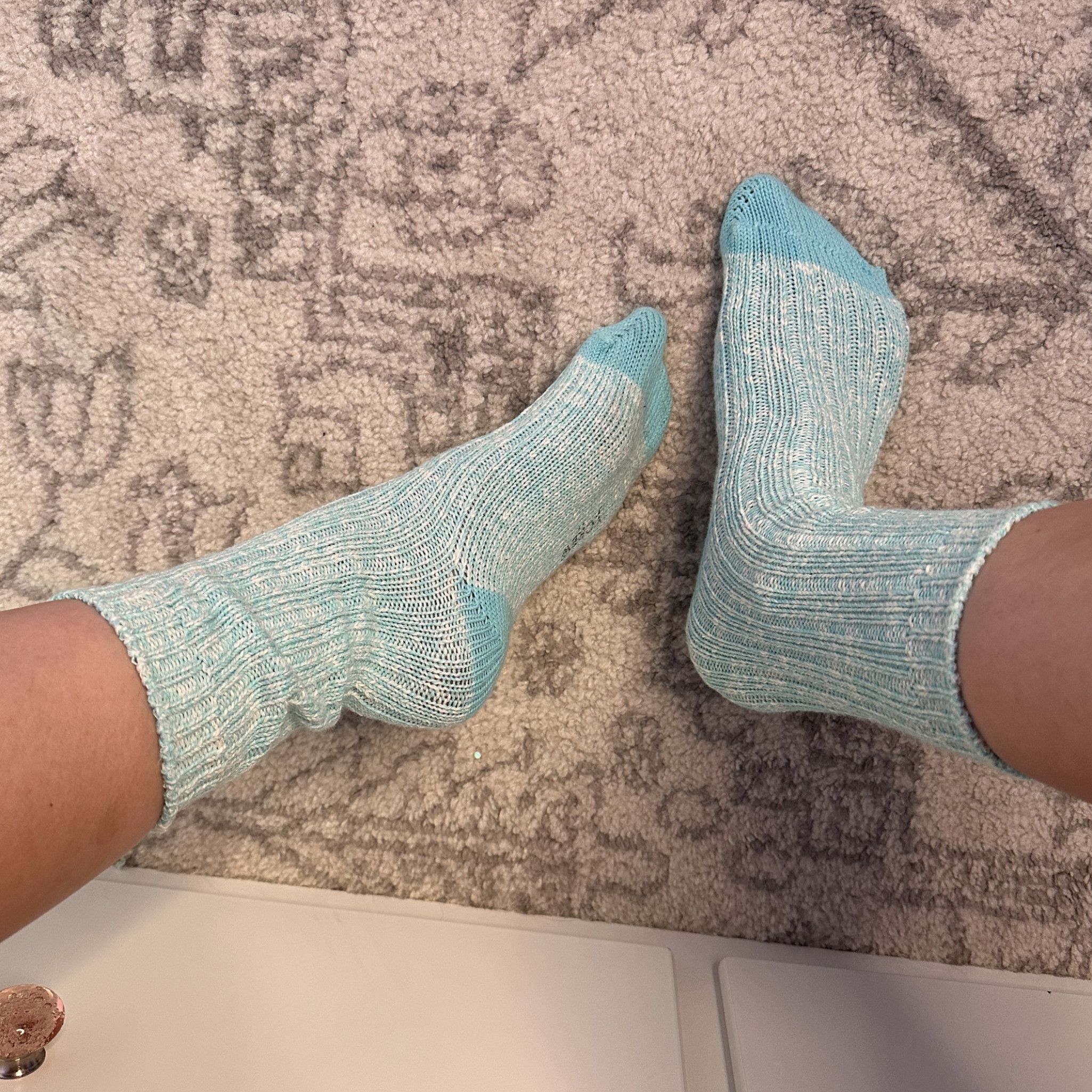 Thick Cotton Socks Light Blue