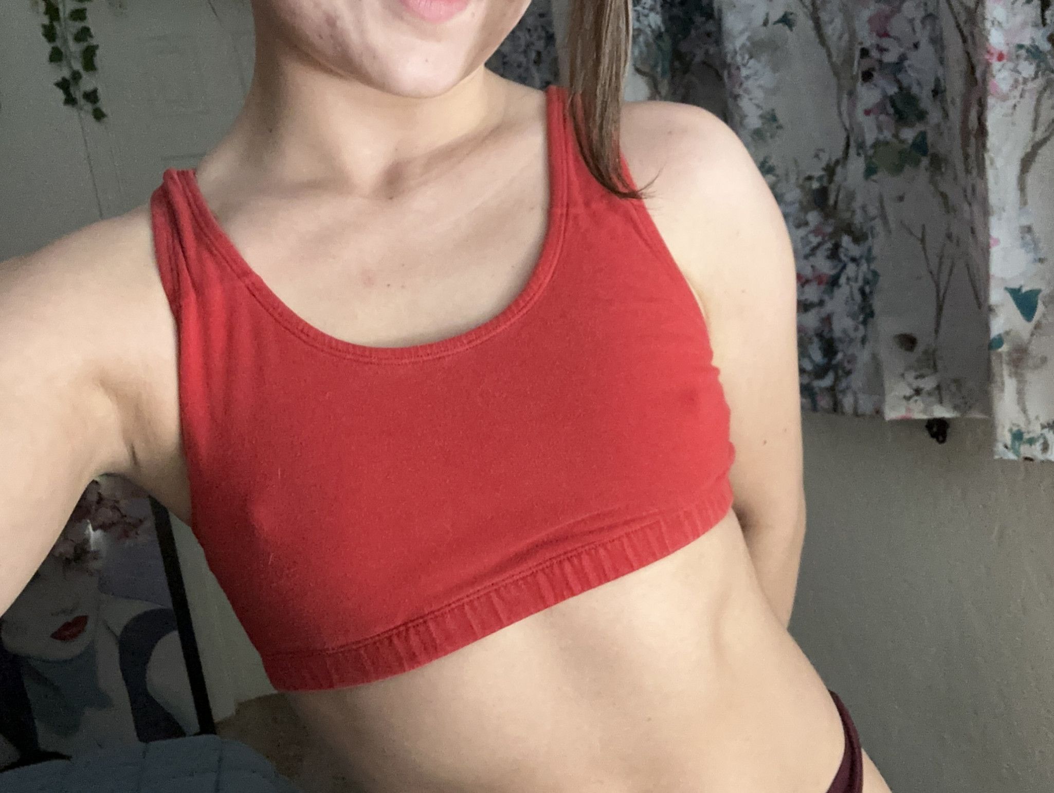 red workout bra