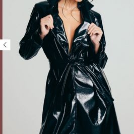 Latex trench coat