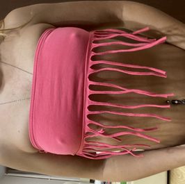 Pink top with fringes