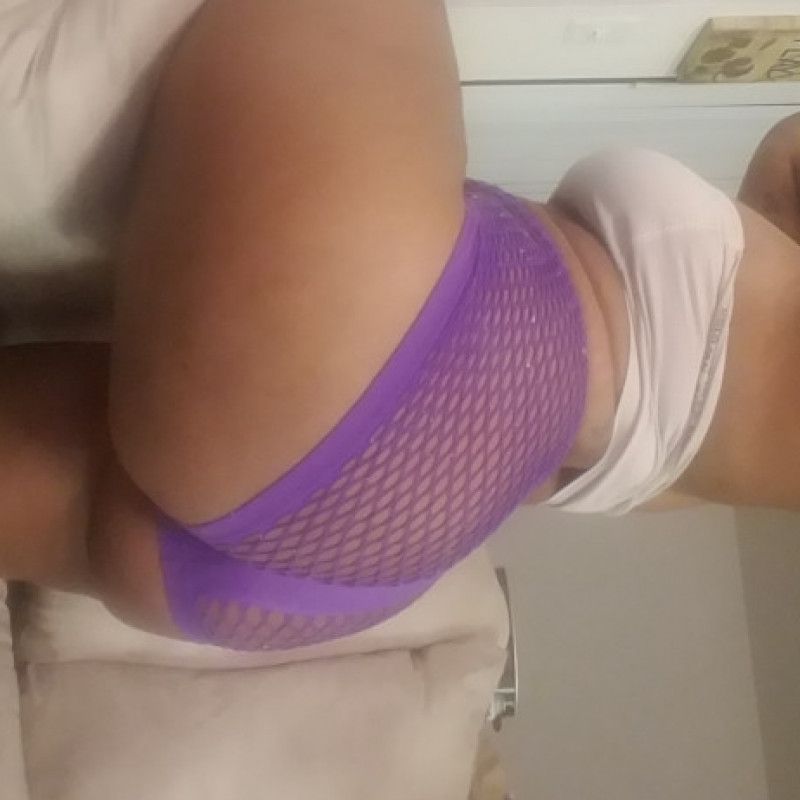 Purple Fishnet Panties