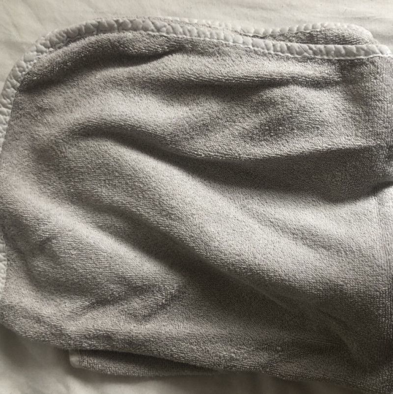 Used hair towel