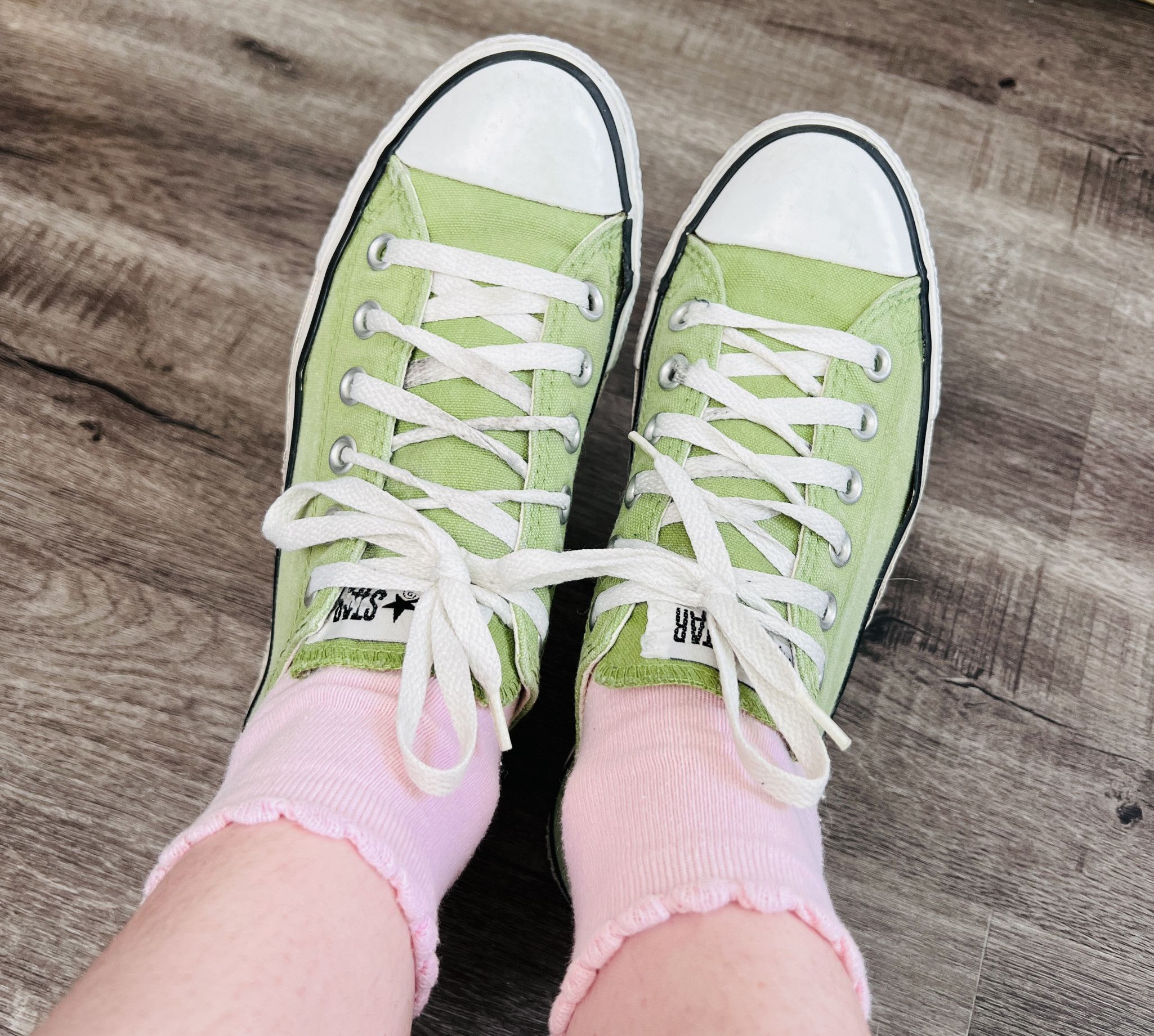 My Green Converse Sneakers