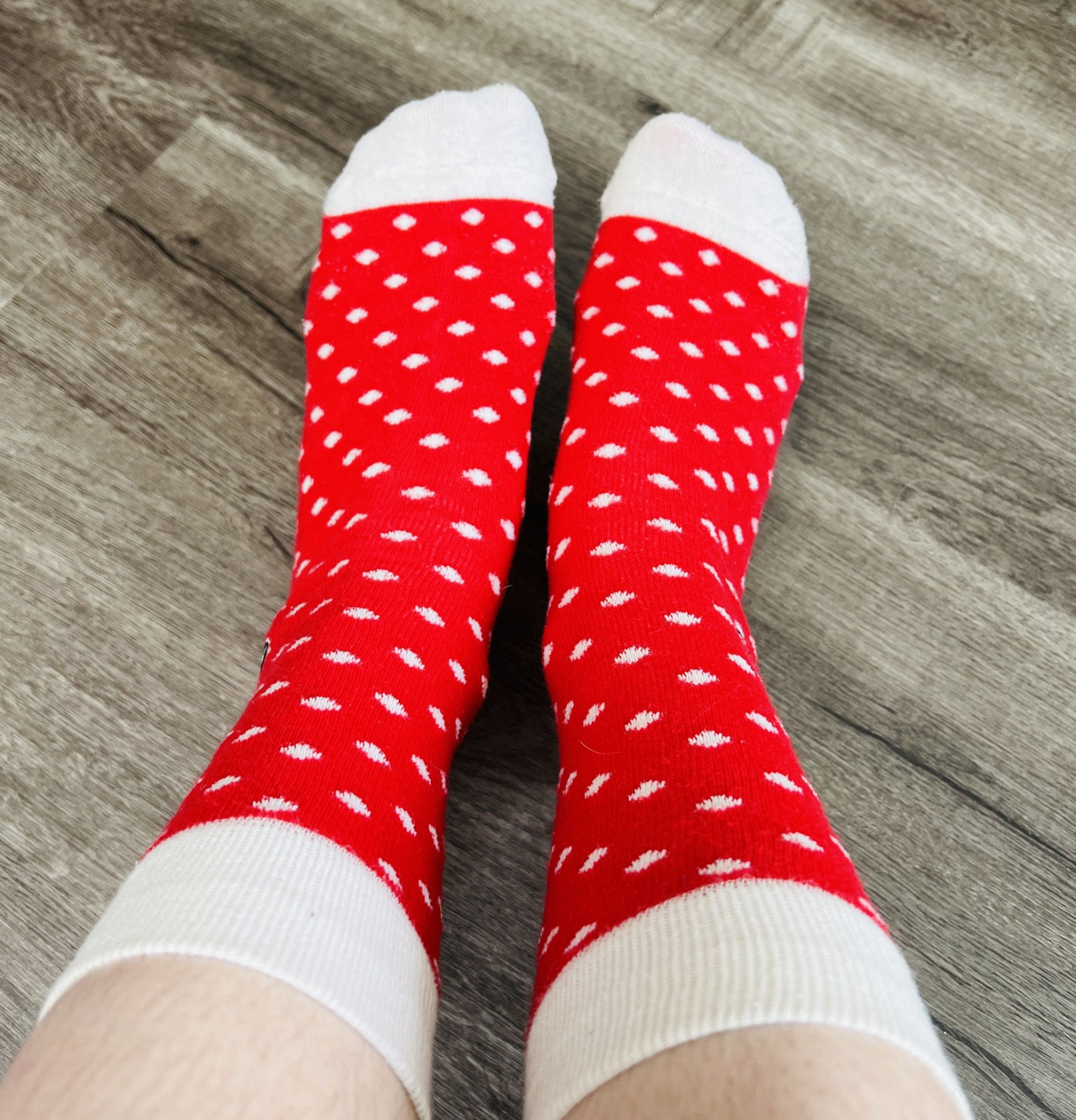 Red and White Polka Dot Socks