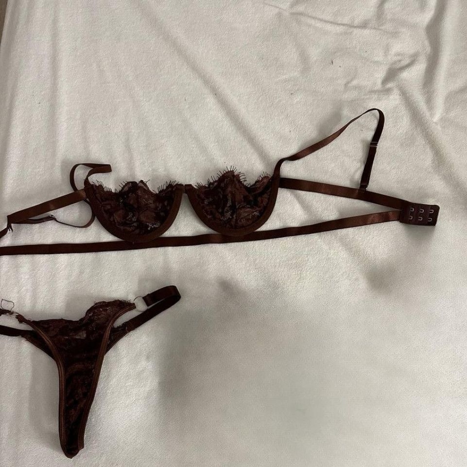 Sexy brown lingerie set