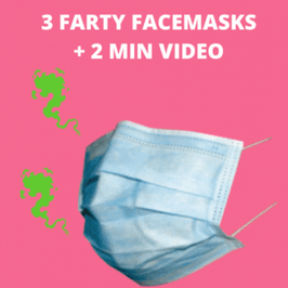 3 FART FACEMASKS with VIDEO