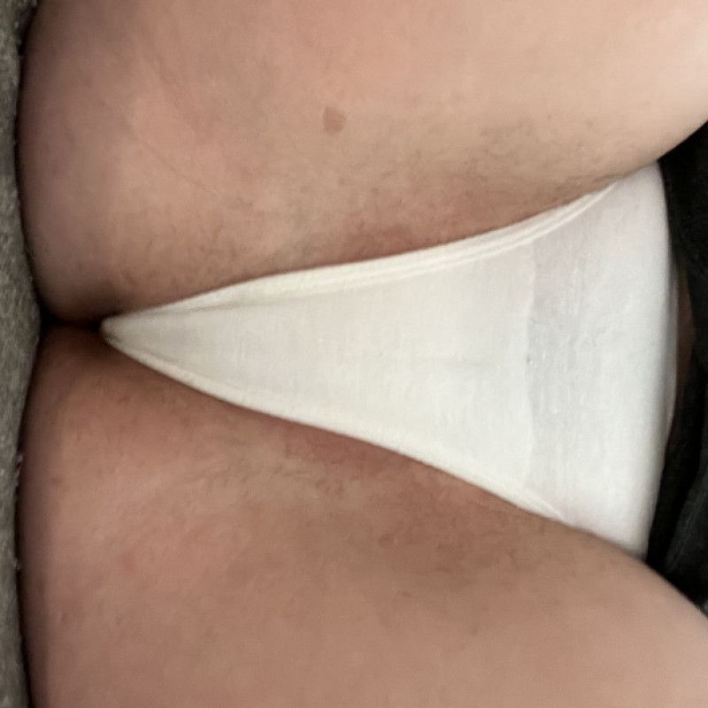 White Cotton Thong