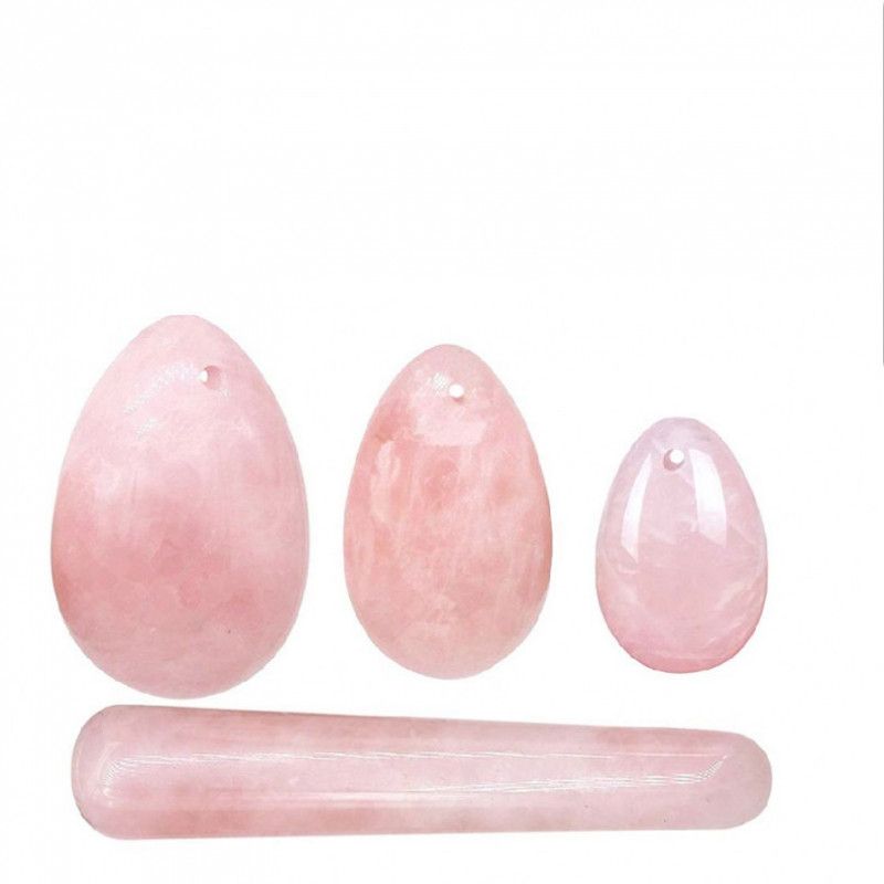 Rose Quartz Kegal Eggs and Wand