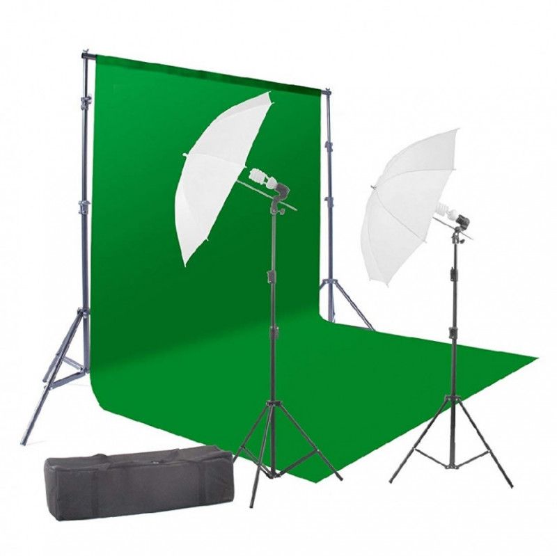 Green screen and lighting kit