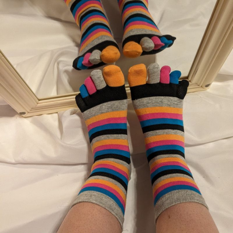 Striped Toe Socks