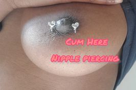 Worn Cum Here Nipple Piercings