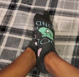 Sweat Worn Black CareBear Socks