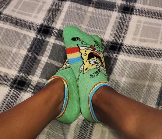 Sweaty Worn Green SpongeBob Socks