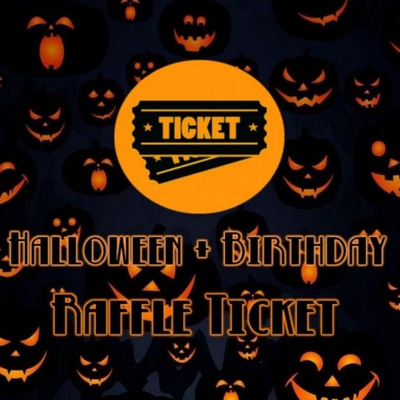 Halloween  Birthday Raffle Ticket