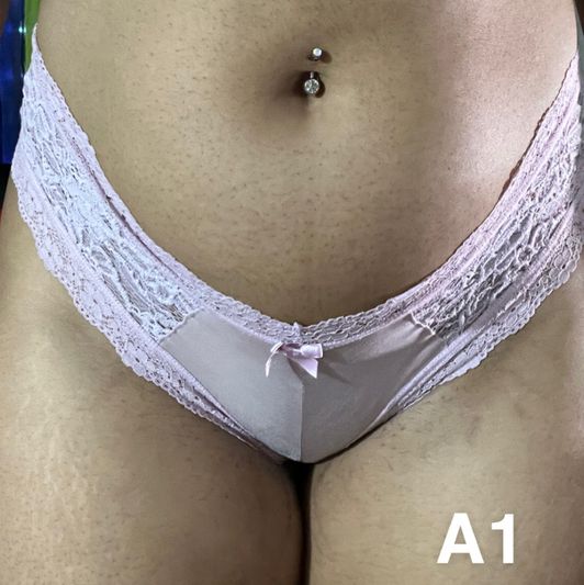 Worn Lilac booty cut panties