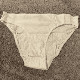 Classic white full back WORN school girl panties!