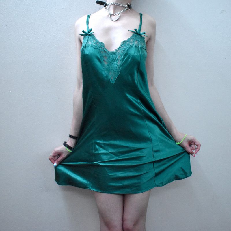 Club Dress Emerald Green Silk Nightie