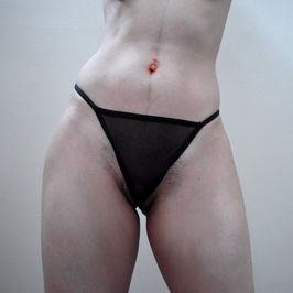 G String Sheer Black Mesh