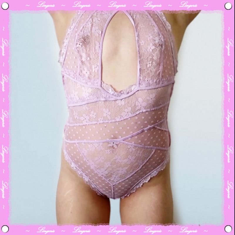 Pink Floral Lace Lingerie