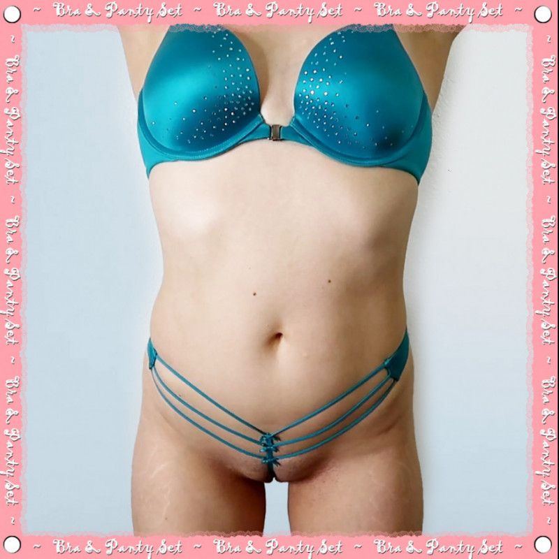 Blue Lingerie Bra and Panty Set