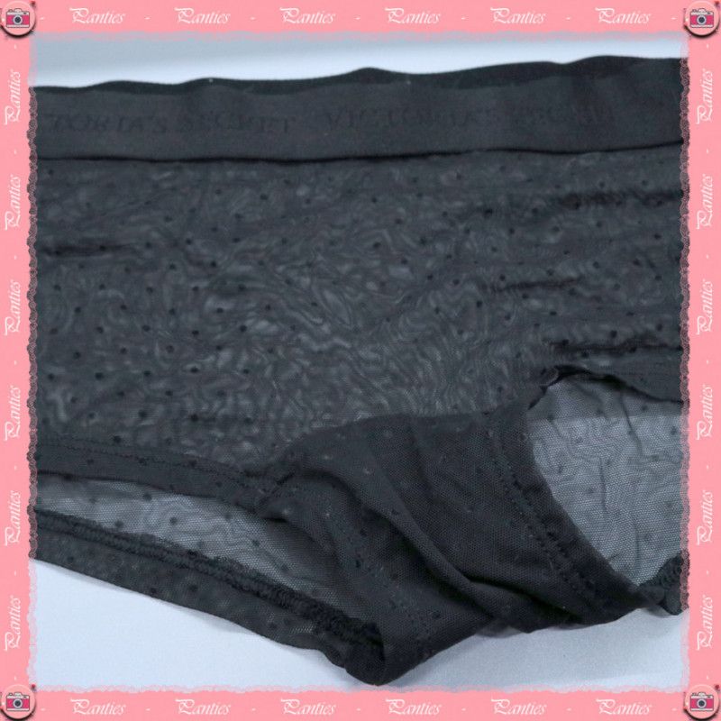 VS Polka Dot Black Mesh Panties