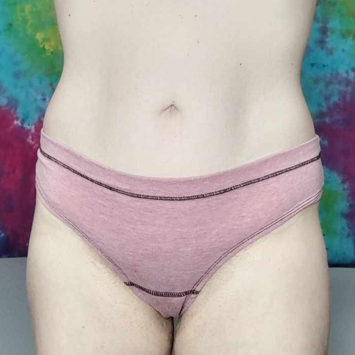 Mauve Cotton Thong