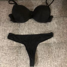 A set of black underwear