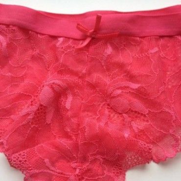 Soft red lace panties