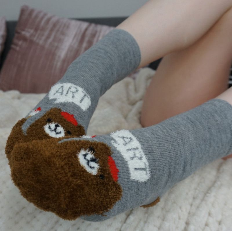 Fuzzy Bear Socks