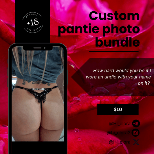 YOUR NAME Custom pantie bundle