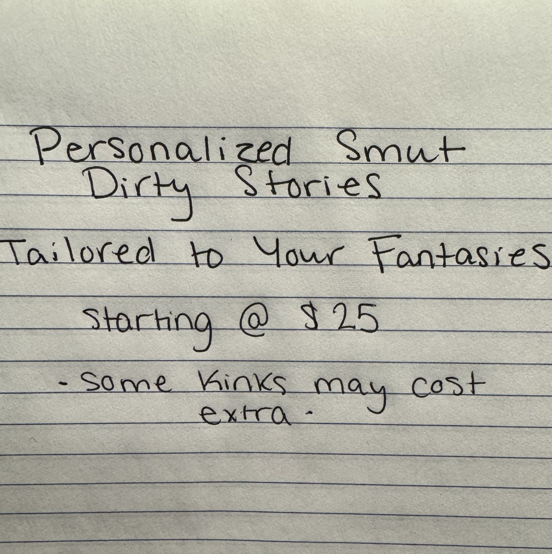 Personalized Smut Dirty Stories