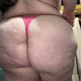 Worn Pink Thong Panty