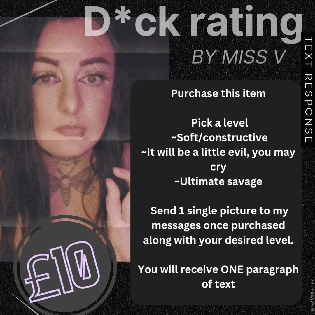 Dick rating Text rating