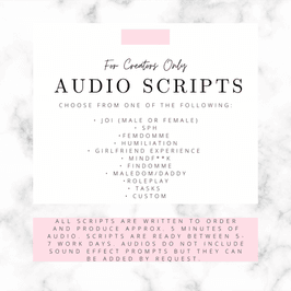 Custom Audio Scripts for Creators