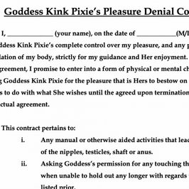 Pleasure Denial Contract