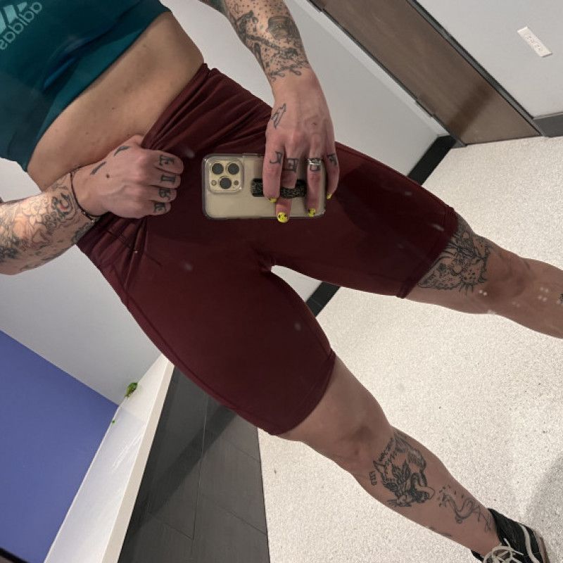 Maroon workout shorts