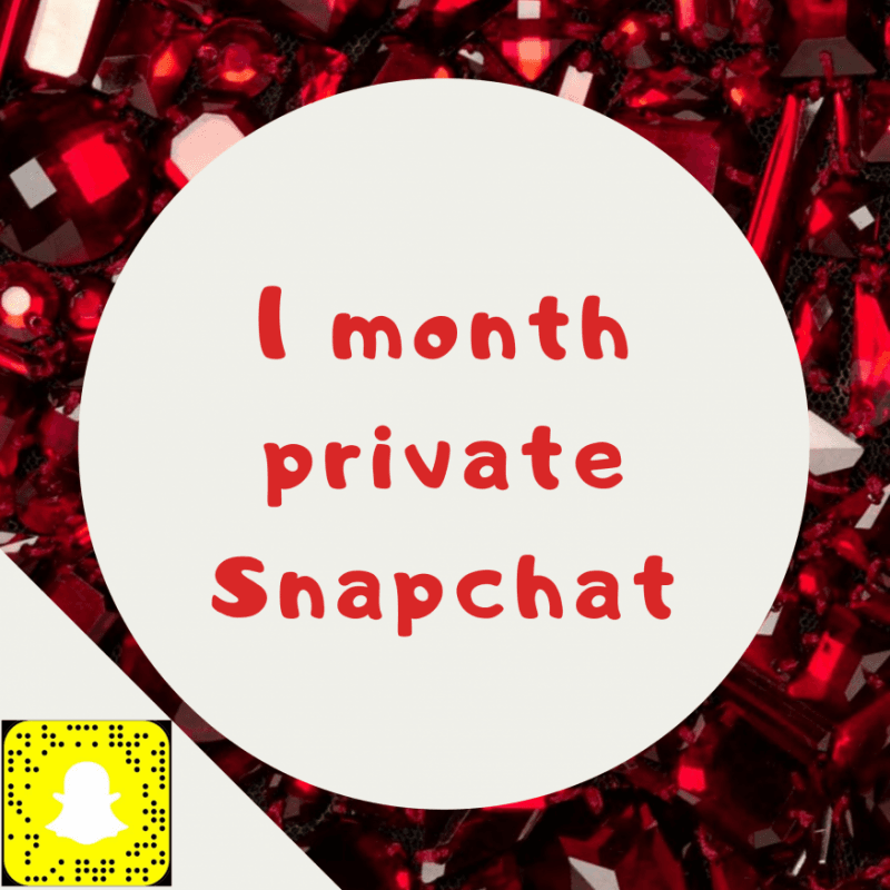 Private Snapchat for one Month