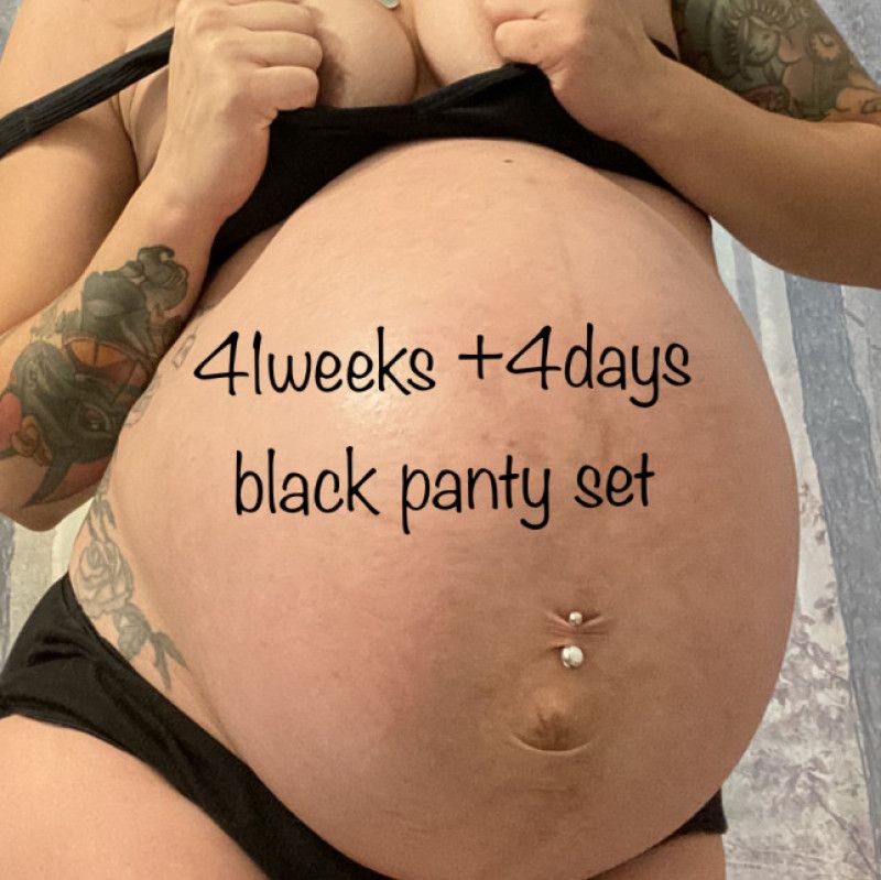 Pregnant Milf Black Panties