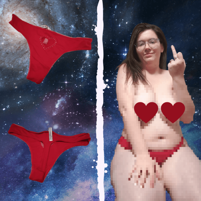 Red Cotton Goddess Thong VS