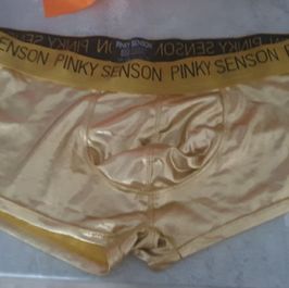 Gold sexy swimming trunks