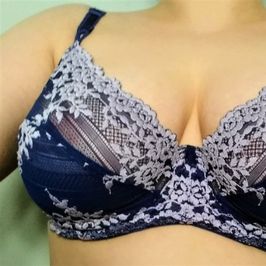 Blue Lace Unlined Bra