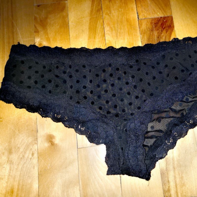 Lace black with dots Panties xl